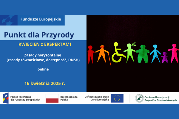 Kwiecień z ekspertami! Zasady horyzontale (zasady równościowe, dostępność, DNSH)